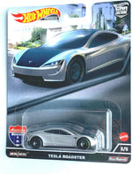 DieCast Hot Wheels Tesla Roadster (Plata), Escena americana de la cultura del coche 5/5.