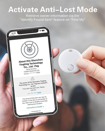 Rastreador de artículos IP67 compatible solo iOS