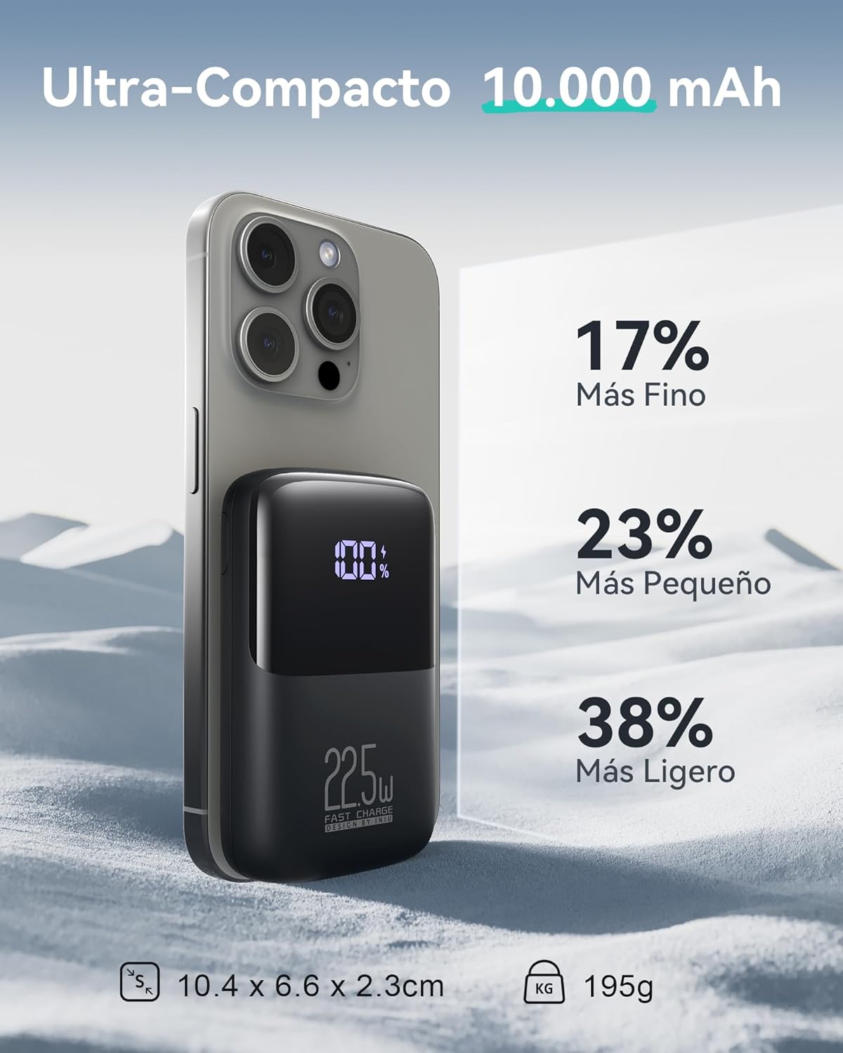 INIU Bateria portatil Mini 10000mAh (USADO)