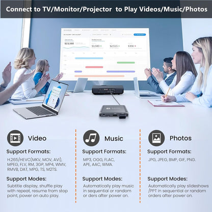 Reproductor multimedia digital 4K HD By Differ