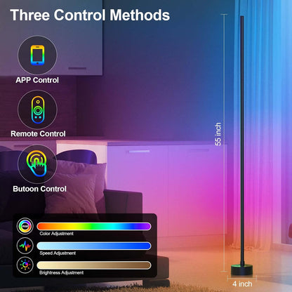 Lámpara de piso, Led Rgb Inteligente, Control Remoto, Miortior.