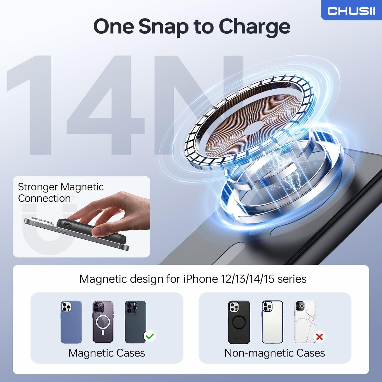 Cargador portátil Magsafe 12000 mAh W16 (USADO)