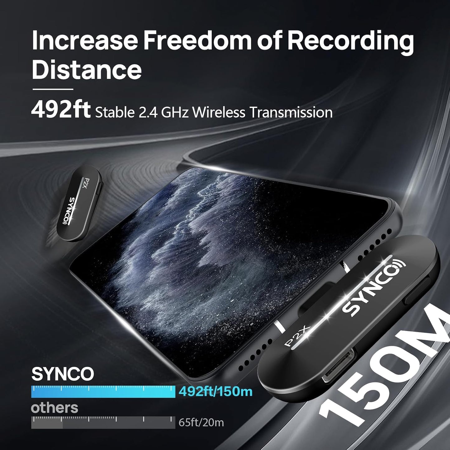 Micrófono de solapa inalámbrico SYNCO 2 Mics