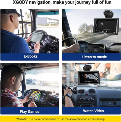 GPS de 9", para camión, con visualización táctil, Xgody X4 (USADO).