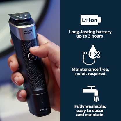 Recortadora de barba, cabello, cuerpo, Philips Norelco Multigroom 5000