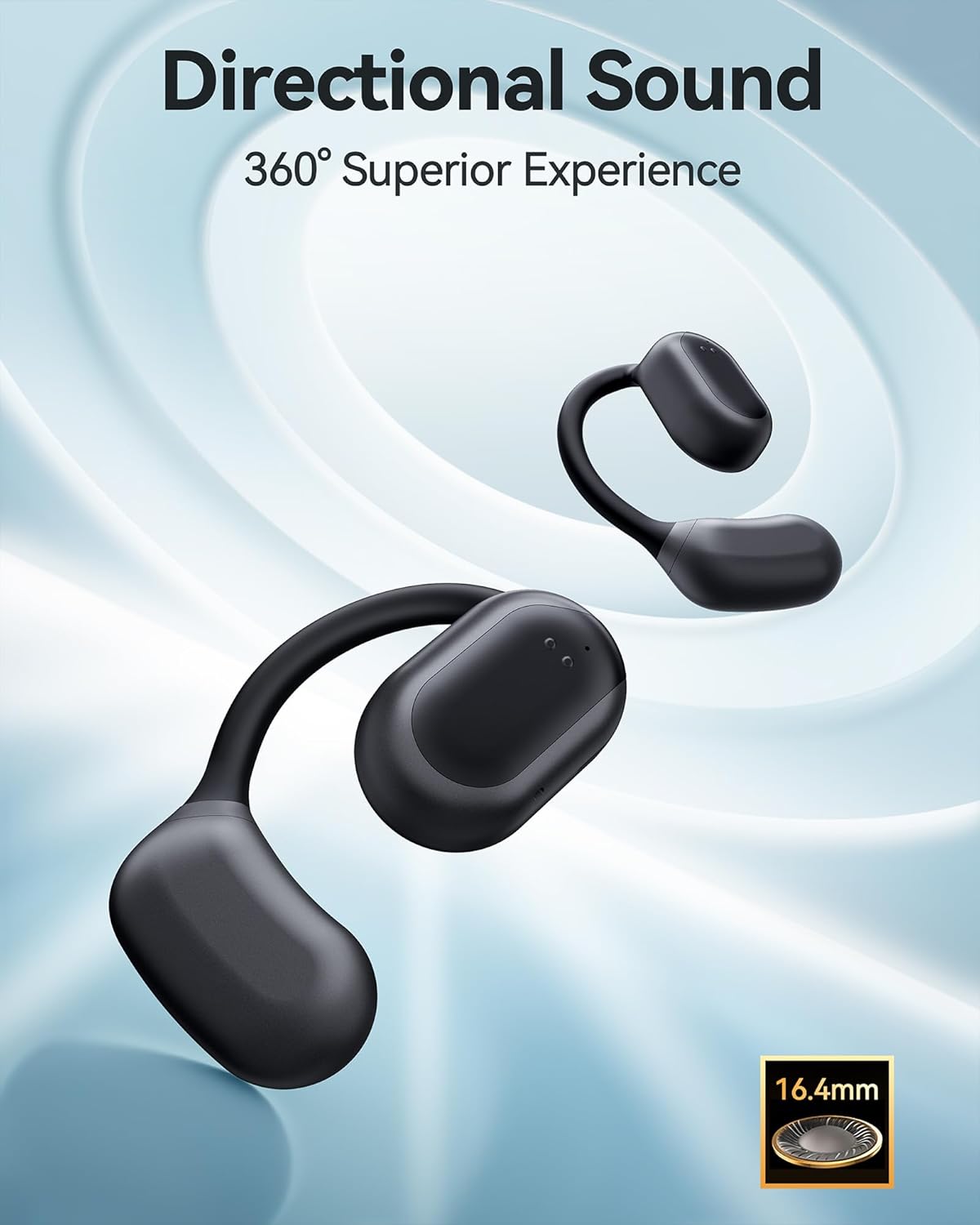 Auriculares Bluetooth 5.3, diseño abierto de gancho, (USADO).