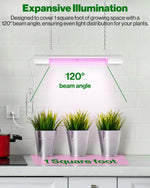 Luz LED de crecimiento, 1 pie, para plantas de interior, enlazable.