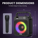 Máquina De Karaoke Con 1 Micrófono Inalámbrico