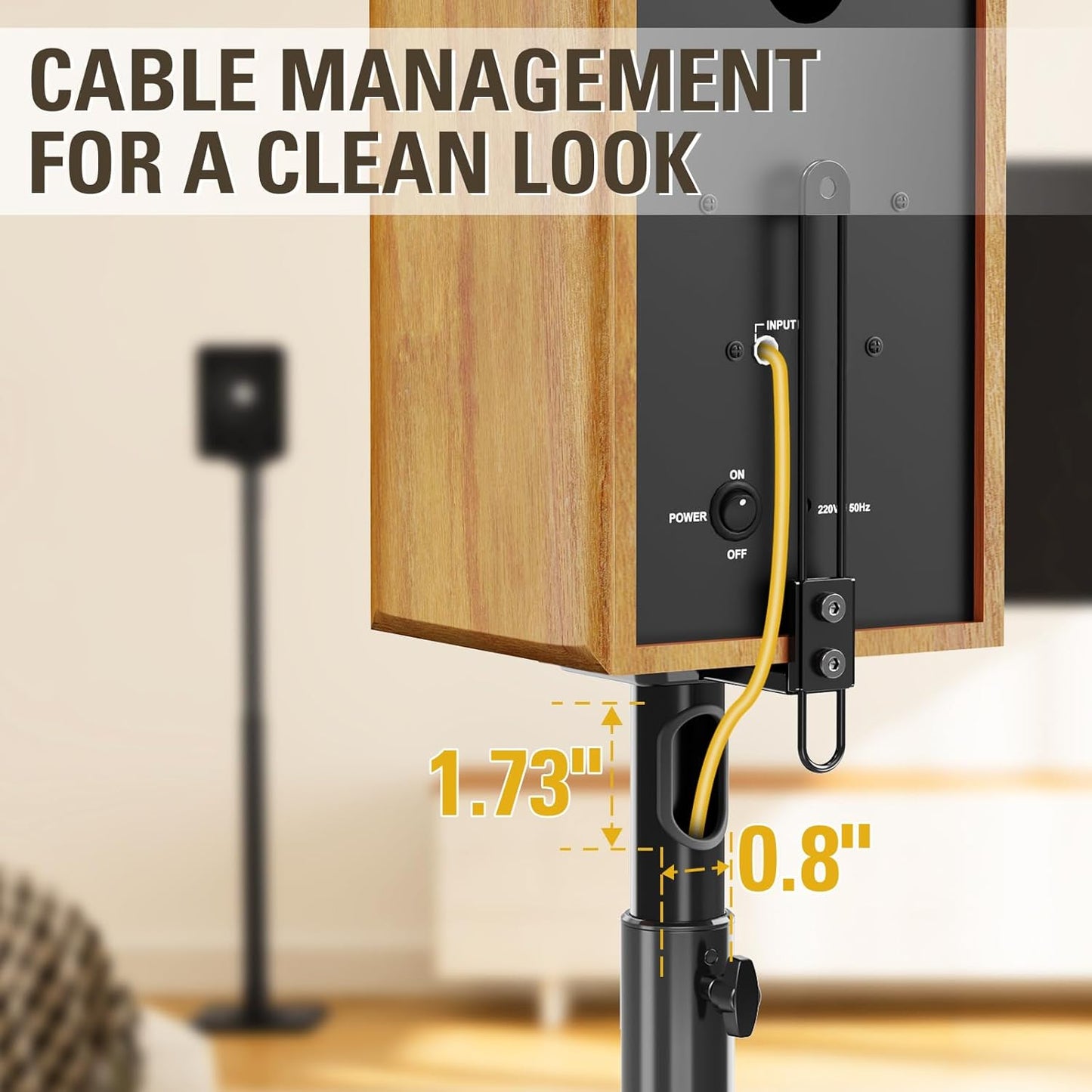 Soporte de Altavoces, Mounting Dream, Altura Ajustable, 11 Libras.