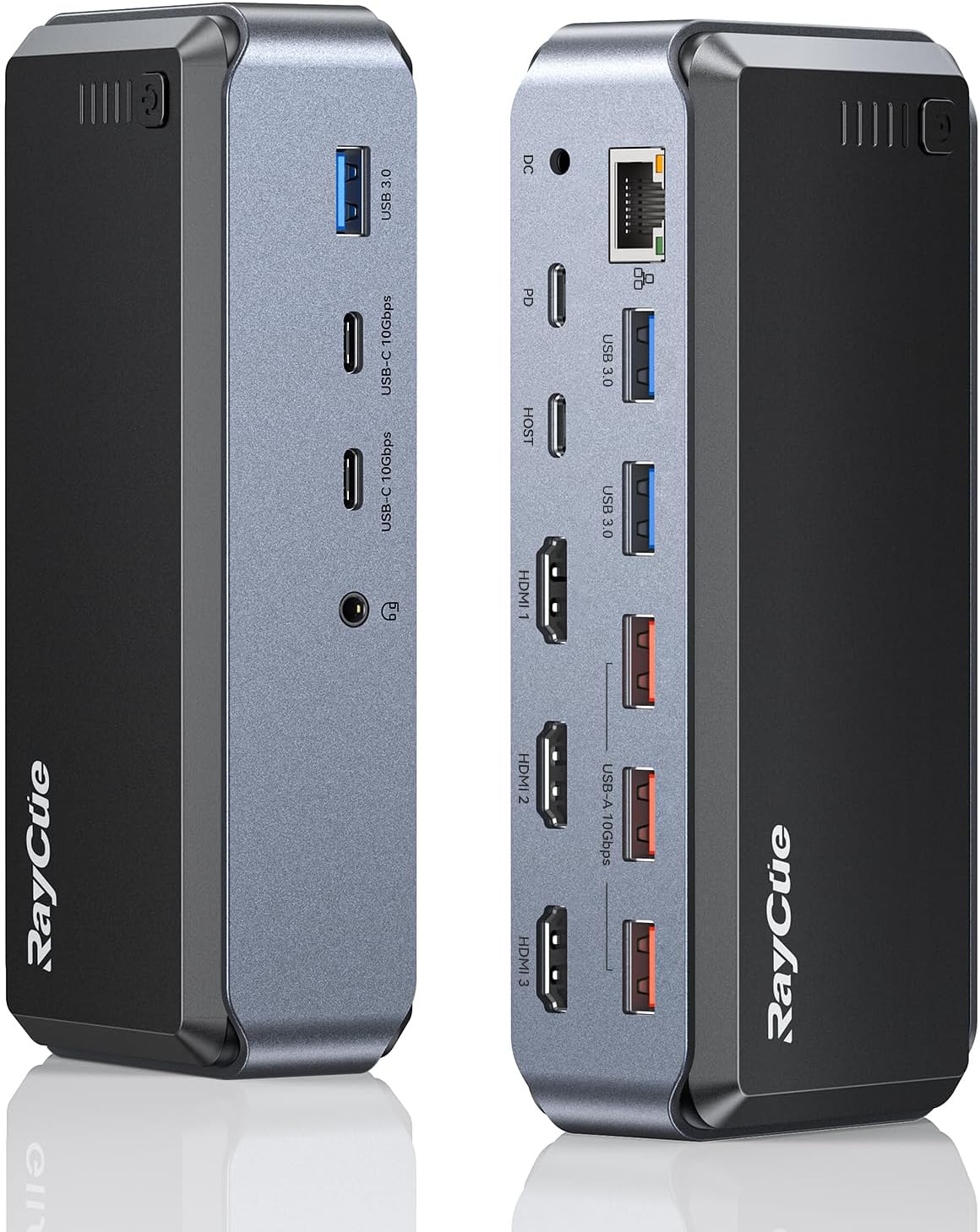 Estación Raycue de acoplamiento USB C Triple Monitor