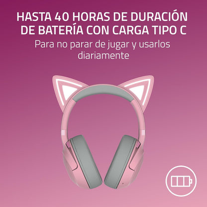 Auriculares Inalámbricos Razer Kraken BT Kitty, Cancelación De Ruido.