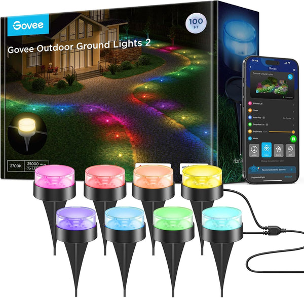 Luces de Suelo para Exteriores Govee H7053, Impermeable IP67
