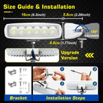 Kit de 2 luces impermeables de 6", anti-niebla, multiusos.