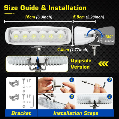 Kit de 2 luces impermeables de 6", anti-niebla, multiusos.