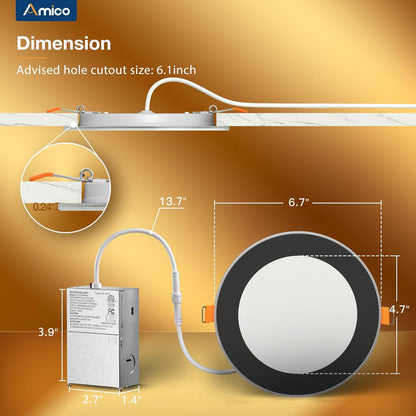 Paquete De 12 Unidades De Luces LED Amico 5CCT