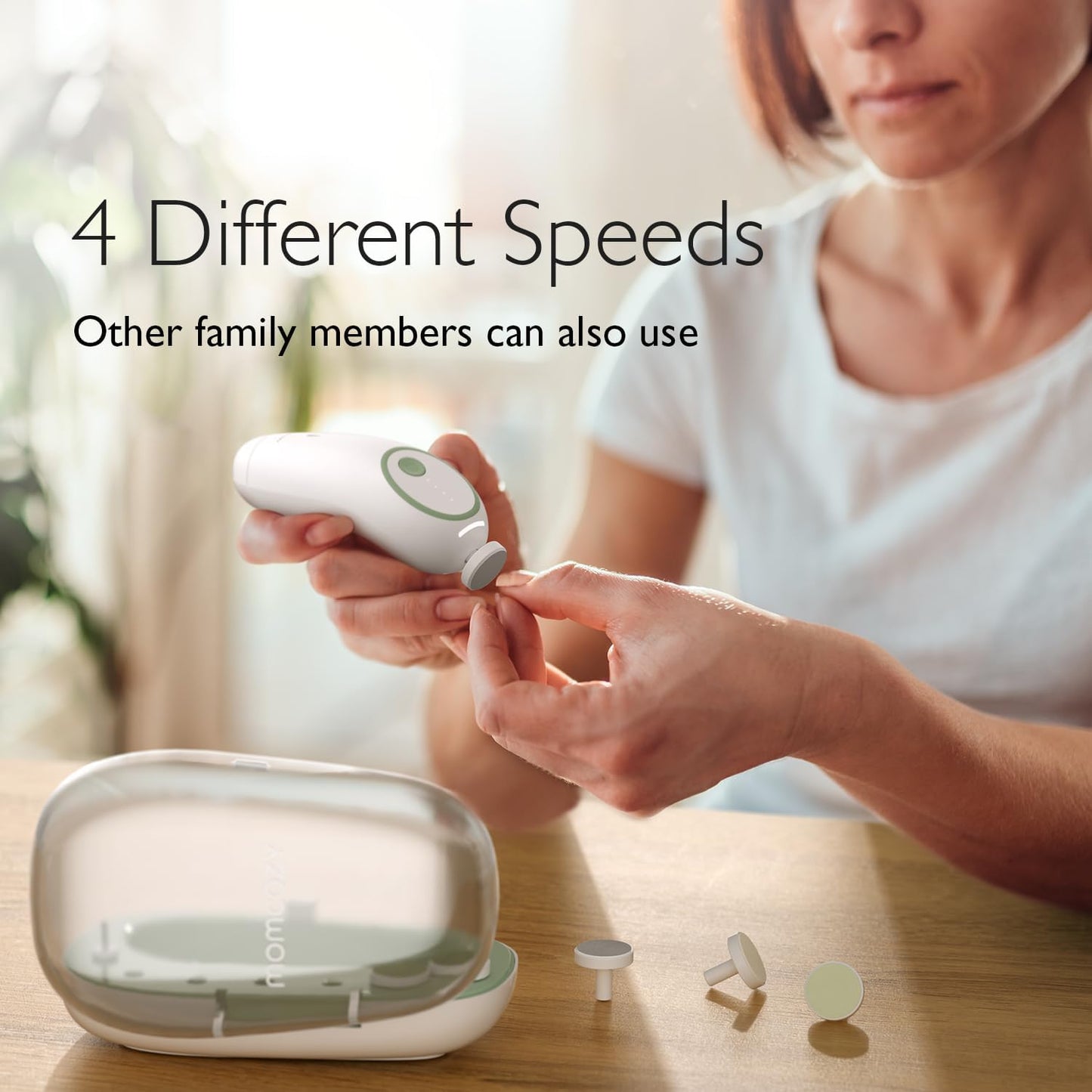 Recortadora de uñas eléctrica, recargable, MOMCOZY.