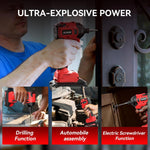 Kit de destornillador de impacto inalámbrico NAWIN de 20 V. con estuche.