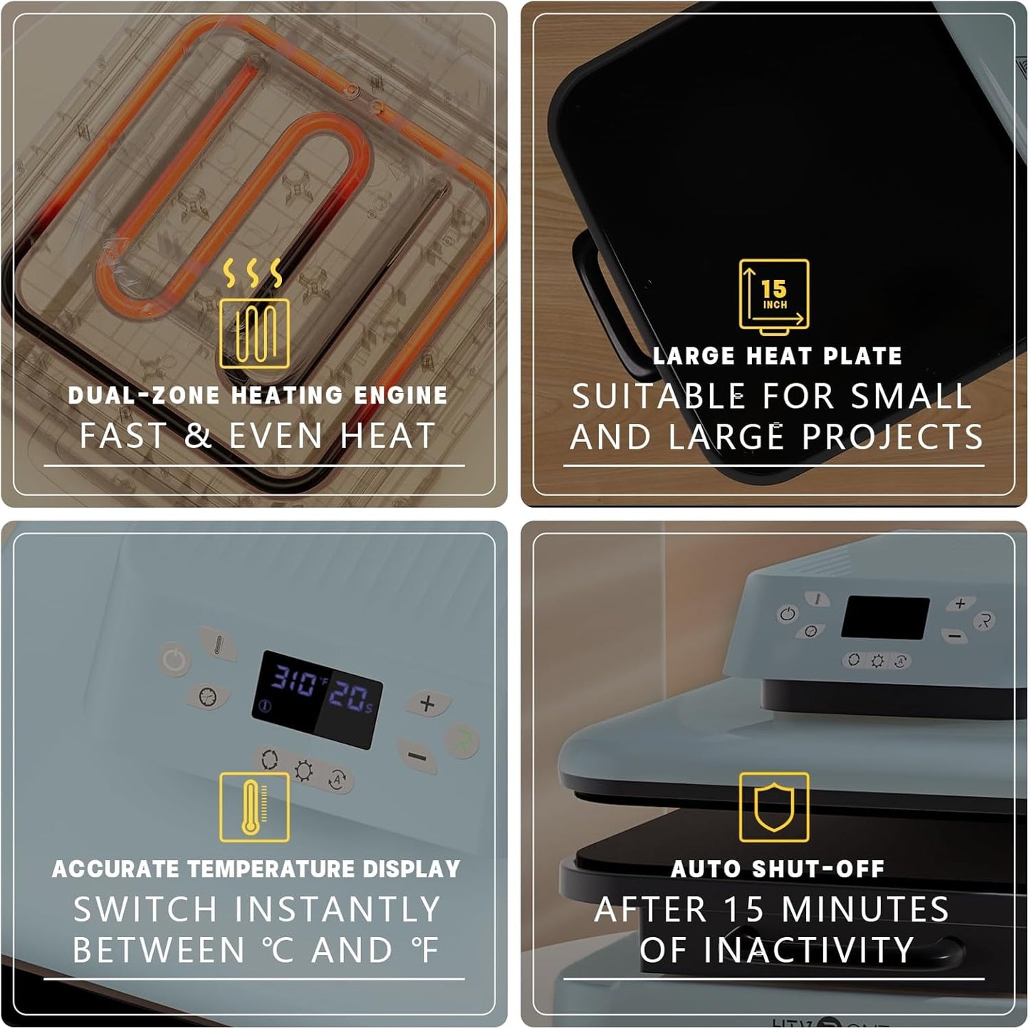 HTVRONT Máquina de prensa de calor automática para camisetas.