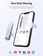 MFi - Unidad flash 128GB para iPhone Blanbok+