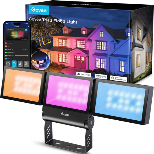 Luces de inundación para exteriores, Govee Triad, IP66 impermeable.