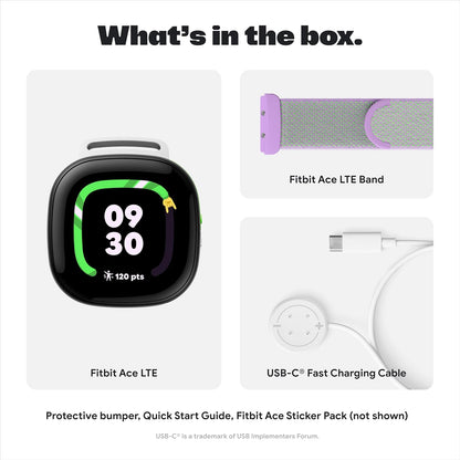 Reloj Inteligente para niños, Fitbit Google Ace LTE, (DETALLE CAJA).
