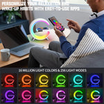 Lámpara de mesa, luz LED RGB, con cargador inalámbrico MagSafe.