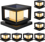 Luces Solares para Postes, 8 piezas, Impermeables con efecto brillo.
