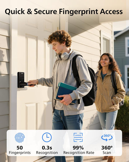 Cerradura Inteligente Para Puerta Con Wi-Fi Y Mango PHILIPS 2000 SERIES