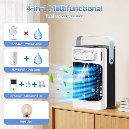 Aire Acondicionado Portátil 650 ml 5 Modos Oscilante 120°