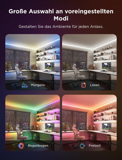 Tira de luces LED Govee Pro, RGBICW con blanco cálido, control por voz Alexa.
