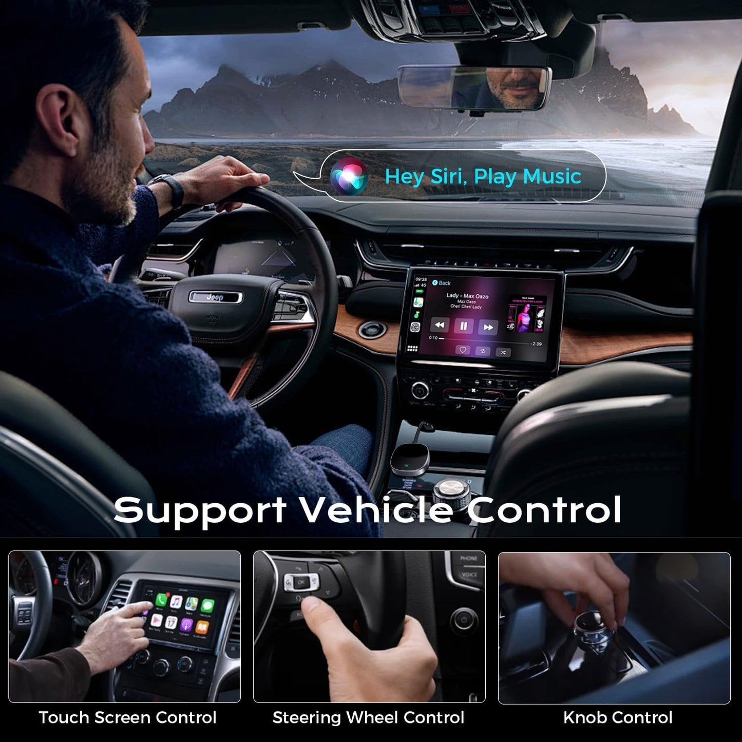 Adaptador inalámbrico CarPlay Plug & Play Android y IOS