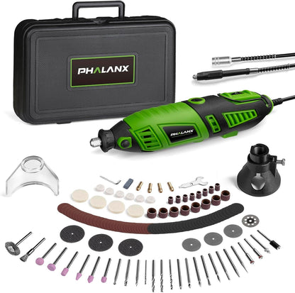 Kit de herramientas rotativas de 180 W, PHALANX de 1.5 amperios 6 velocidades