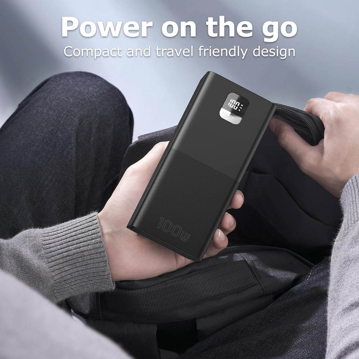 Cargador portátil de 100 W, 50000 mAh, 4 out, 3 in, (USADO).