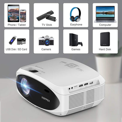 Proyector WiFi Bluetooth 7500L Full HD 1080P Proyector XOPPOX
