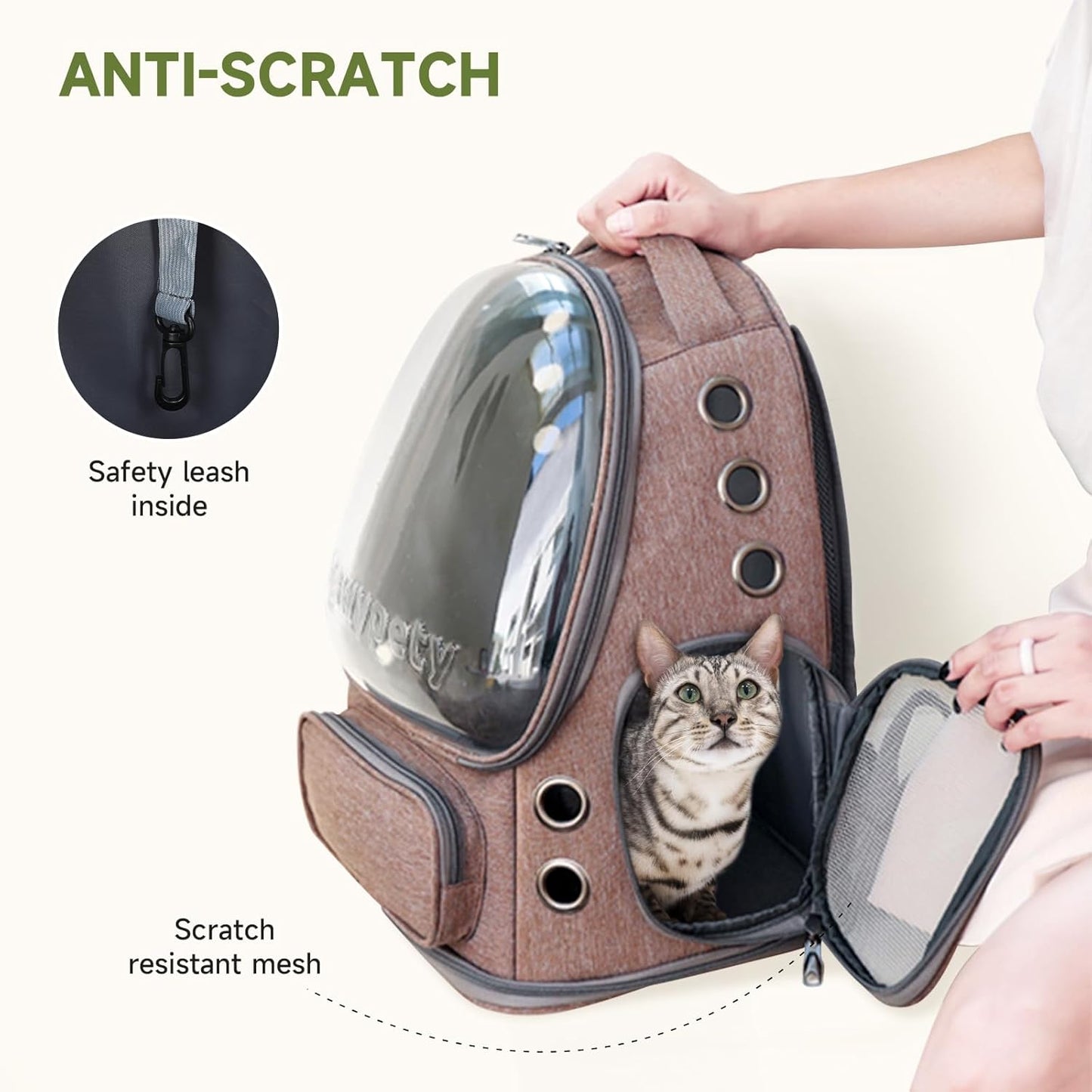Mochila plegable de Burbujas para Gatitos a gatos medianos, Perros 18 libras.