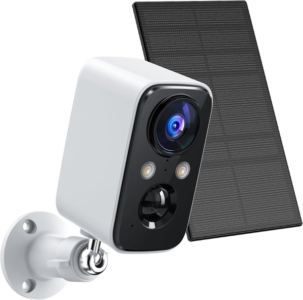 Cámaras de seguridad de panel solar inalámbricas para exterior. FOAOOD