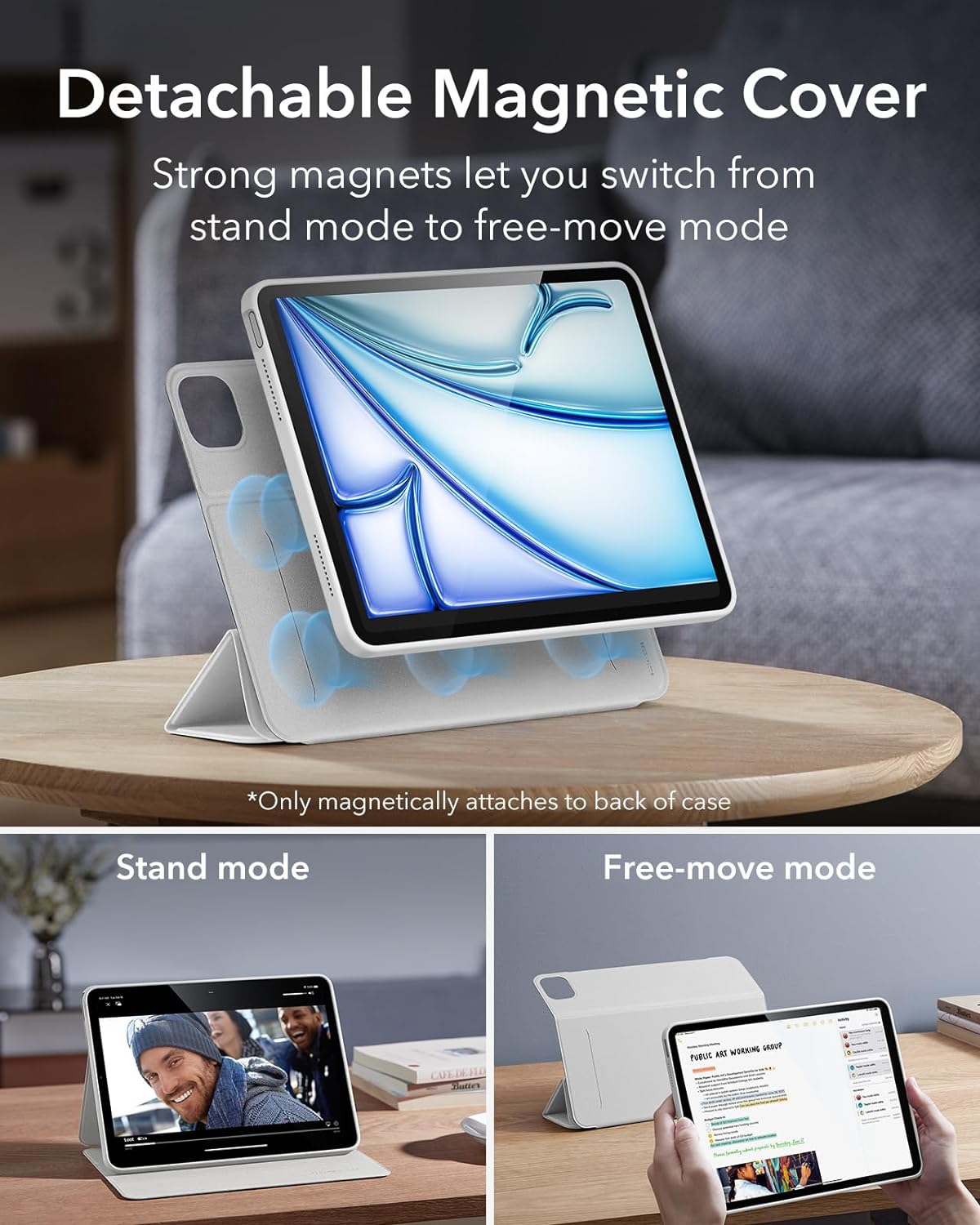 ESR Funda para iPad Air de 11", M2 (2024),  de 6, 5ª y 4ª gen.