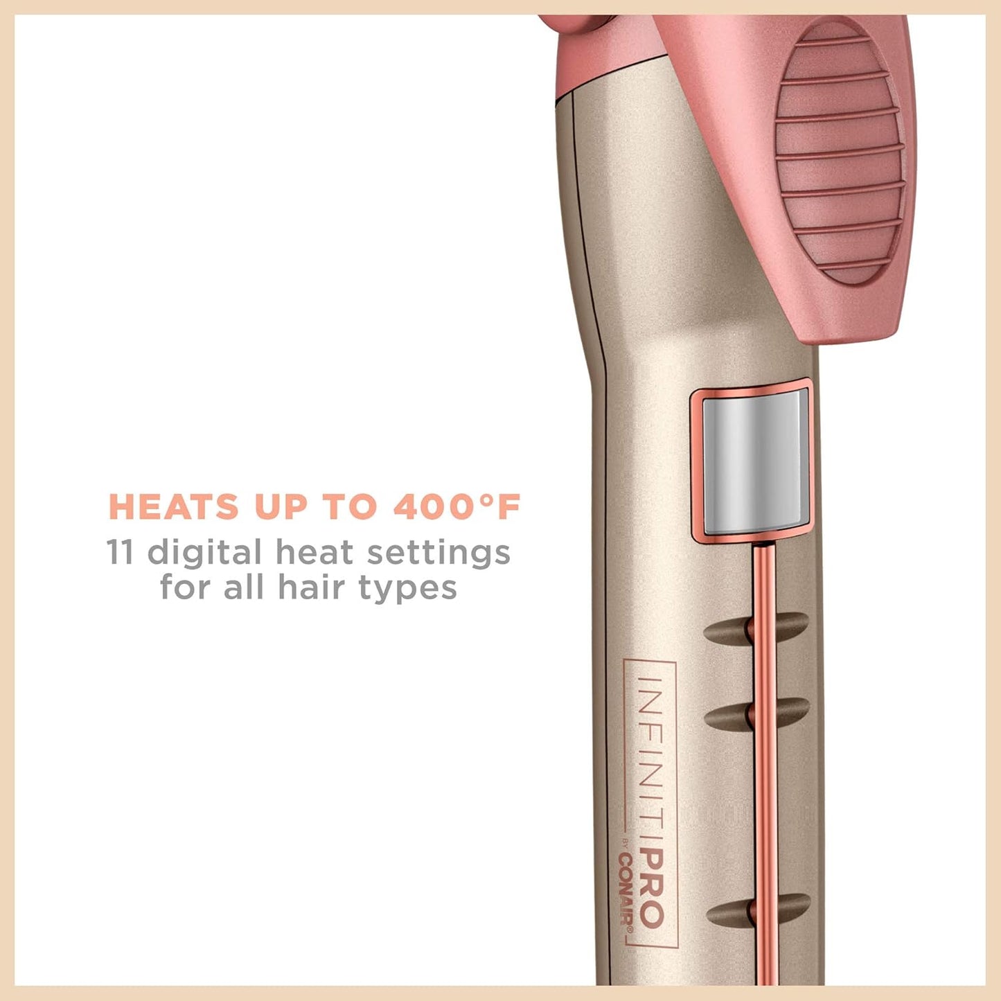 CONAIR, Rizadora de cerámica con titanio, 1", No frizz, (USADO).