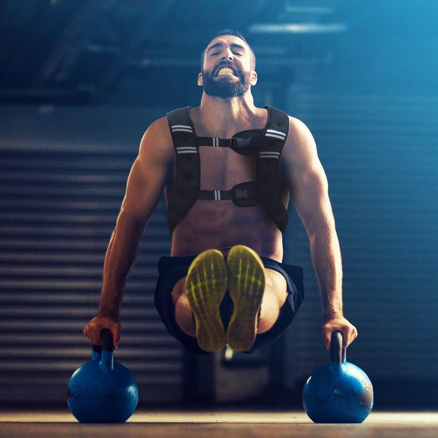 Chaleco con Peso, para ejercicio, 12LB, con Tiras Reflectantes.