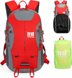 Mochila reflectante RIDERBAG.Alta visibilidad, viajeros, motocicleta, color roja.