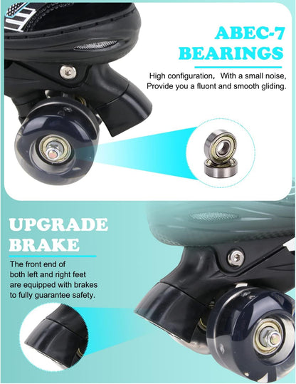 Patines ajustables Sowume, con ruedas que brillan, 10-13 USA.