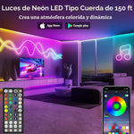 Cuerda de luces de neón Ailbton de 150 ft, Con control remoto RGB