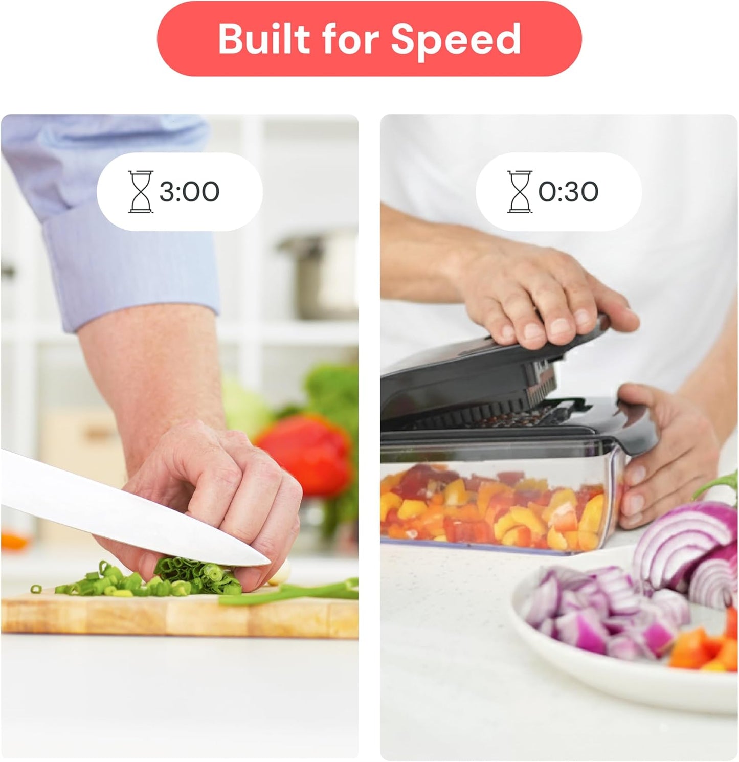 Picador de verduras Picador de alimentos con recipiente Fullstar