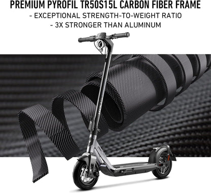 Scooter eléctrico para adultos, fibra de carbono, 31 M, NIU KQi Air.