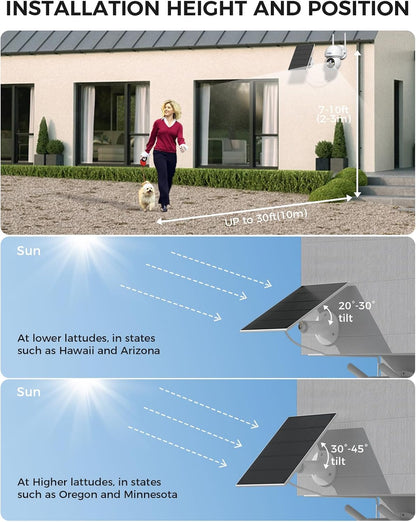 Sistema de cámaras de Seguridad, Hiseeu Solar, visión Nocturna en Color.