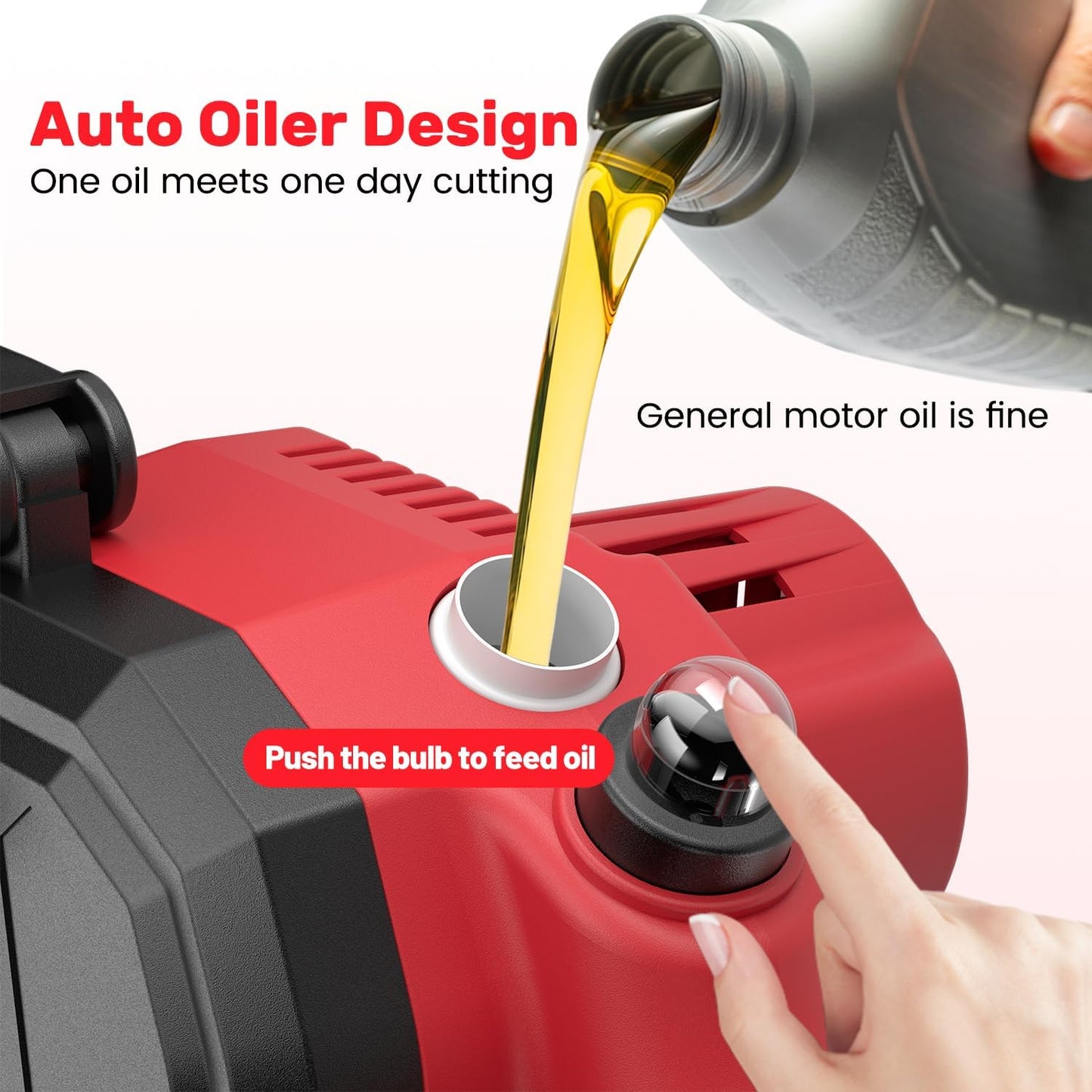 Mini motosierra inalámbrica de 6", 2 baterías y 3 cadenas, portátil.