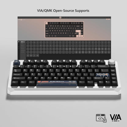 Teclado Mecánico Inalámbrico, Womier ERA75, con VIA/QMK (DETALLE)
