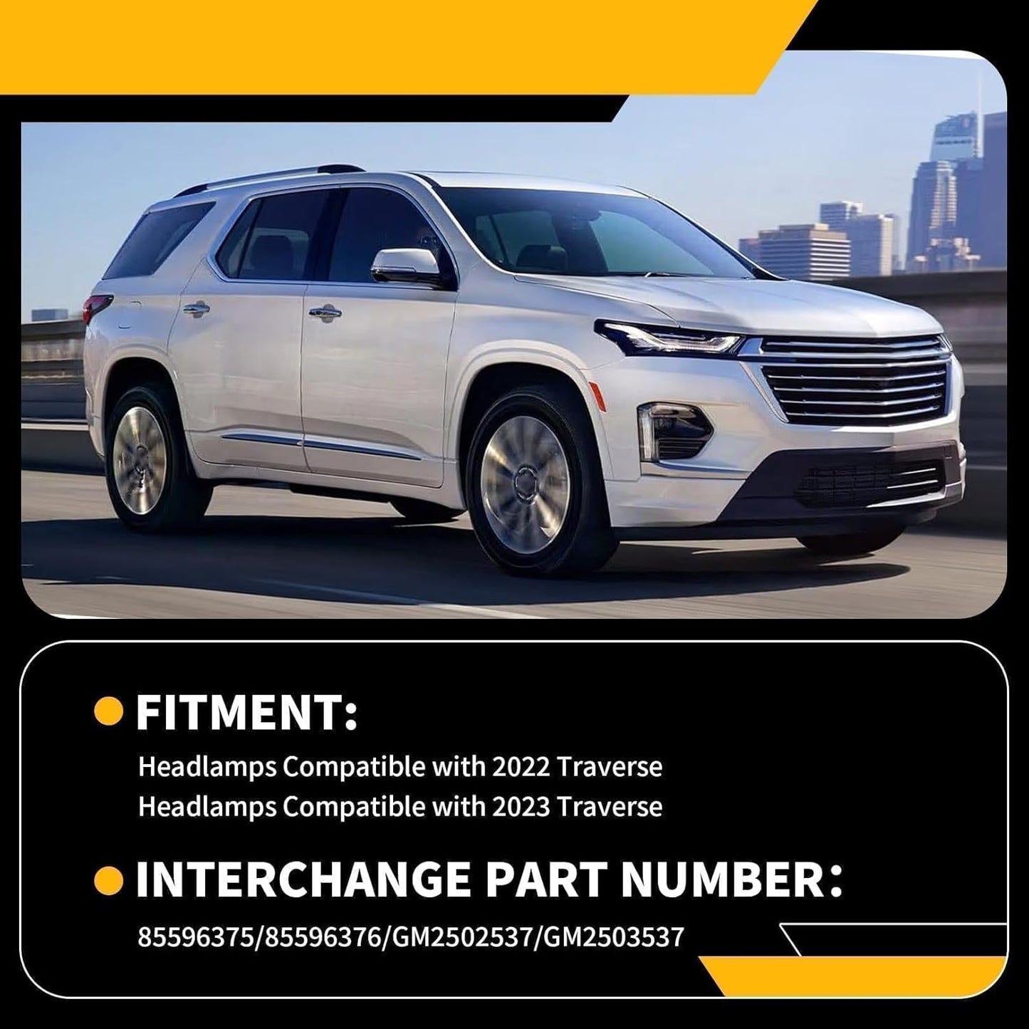 Faro delantero, delantero izquierdo, para traverse 2022-2024.