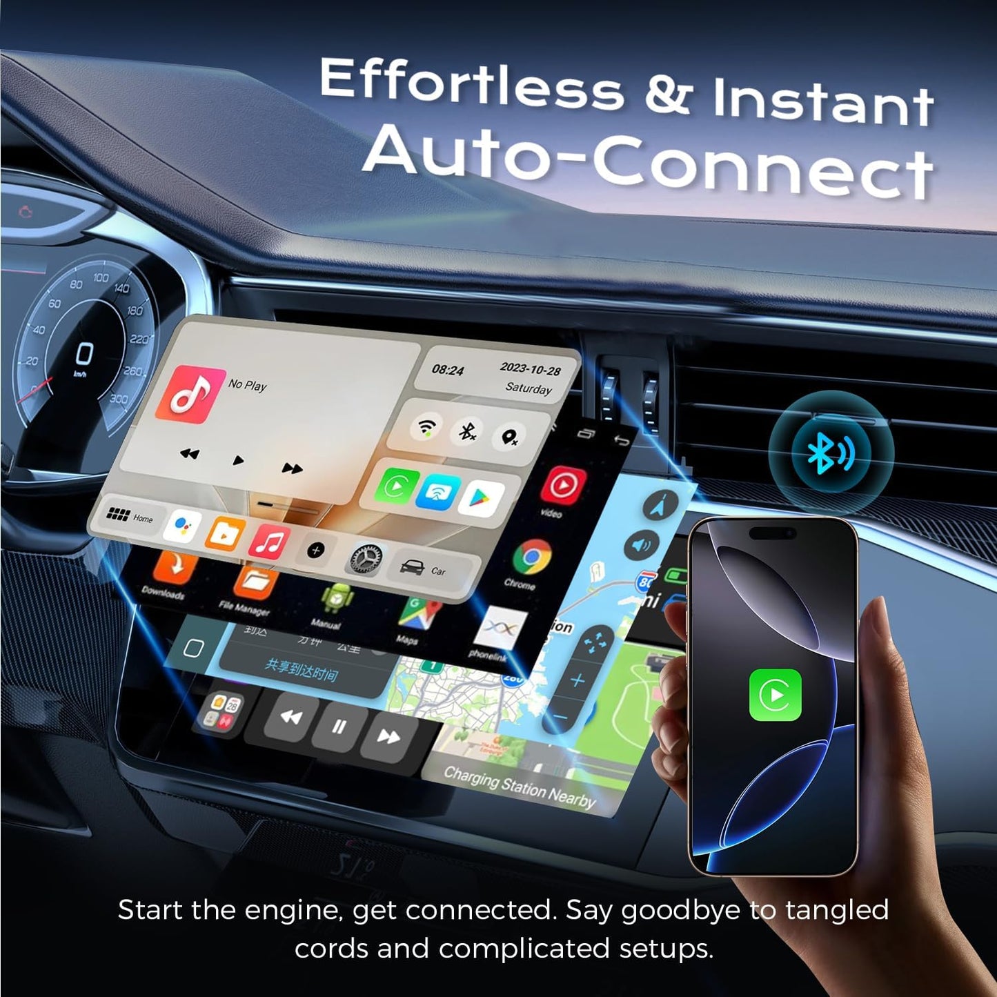 Adaptador inalámbrico CarPlay Plug & Play Android y IOS