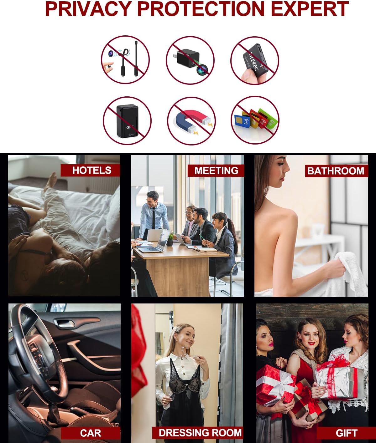 Detectores de cámaras ocultos GUMOZU G9 Pro